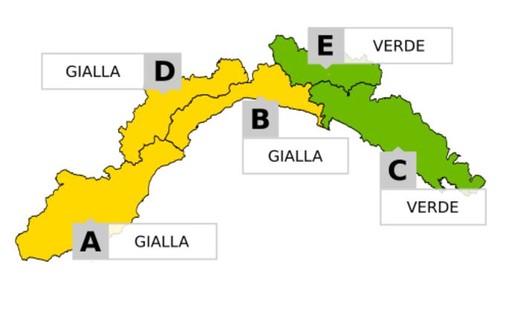 Maltempo, diramata l’allerta gialla per temporali sul centro e il ponente ligure