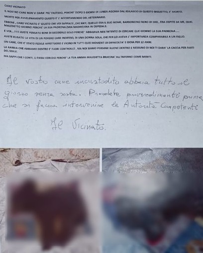 Lascia il cane dalla figlia per andare in ospedale, ma l'animale muore avvelenato: &quot;Sono stati i vicini&quot;