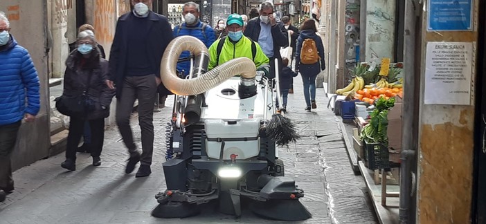 Centro storico: implementati gli interventi di sanificazione (FOTO)