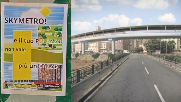 Skymetro in Valbisagno, la tagliente ironia dei residenti: &quot;Il tuo palazzo? Non vale più un c...&quot;