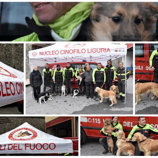 Consegnato dal comitato 'Circuito di Ospedaletti' ai Vigili del Fuoco cinofili della nostra regione un gazebo