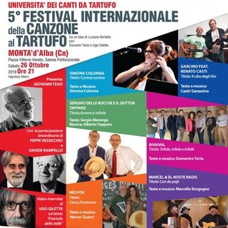 A Montà (CN) sabato 26 Ottobre la V edizione del Festival della Canzone al Tartufo