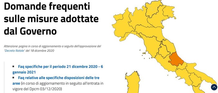 Coronavirus, DL Natale: ecco le Faq del Governo per gli spostamenti autorizzati durante la zona rossa e arancione