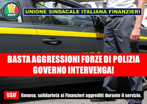 Molassana, Finanzieri aggrediti durante un arresto, USIF: &quot;Il Governo intervenga&quot;