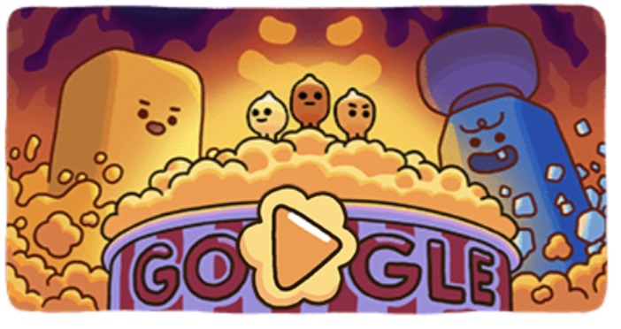 Google celebra il popcorn con uno speciale doodle da record