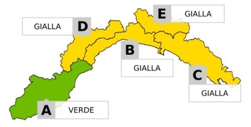 Meteo: allerta gialla dalle 20 di oggi