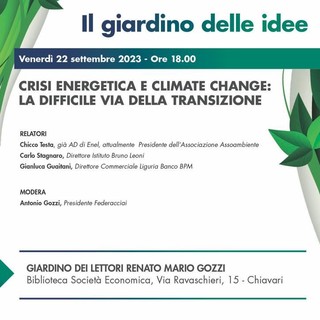 Chiavari, al via venerdì l'appuntamento con 'Il Giardino delle Idee'