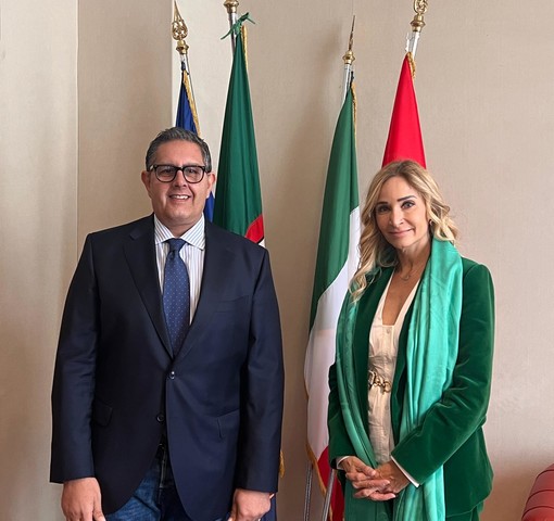 Il presidente della Regione Giovanni Toti incontra l’ambasciatrice svizzera in Italia Monika Schmutz Kirgoz