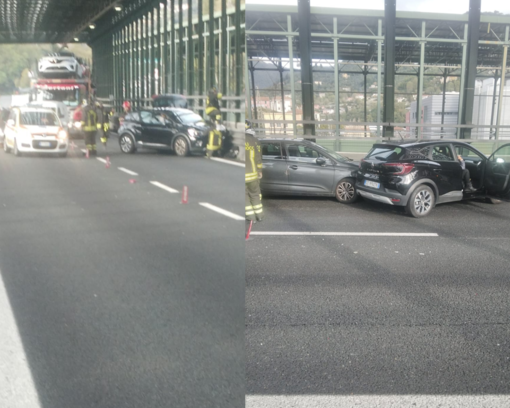 Carambola sulla A12, traffico rallentato a Rapallo (foto)