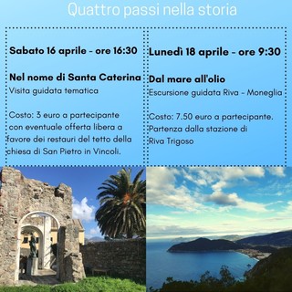 Sestri Levante, sabato 16 e lunedì 18 aprile 'Quattro passi nella storia'