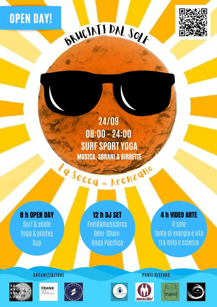 “Bruciati dal sole” un evento gratuito a La Secca di Arenzano: open day di surf, sup, skate, yoga e fino a sera musica e buon cibo