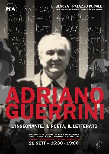 Il fascino discreto di Adriano Guerrini, il 28 settembre l'incontro a Palazzo Ducale