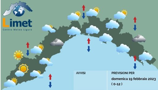 Meteo, nuvole al mattino, deboli piovaschi sul centro levante