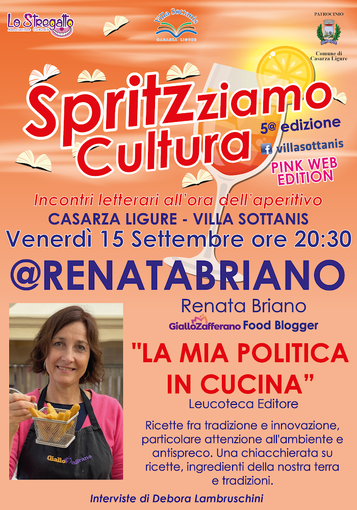 SpritzZiamo Cultura, Renata Briano protagonista dell'ultimo appuntamento a Villa Sottanis