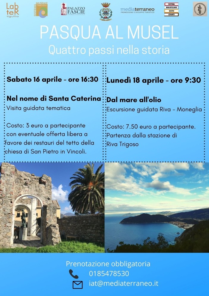 Sestri Levante, sabato 16 e lunedì 18 aprile 'Quattro passi nella storia'