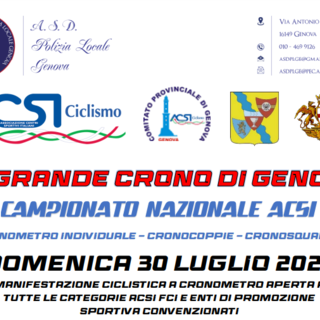 Ciclismo, domenica l’11^ edizione della “Grande Crono di Genova” – 2° memorial Alberto Novelli