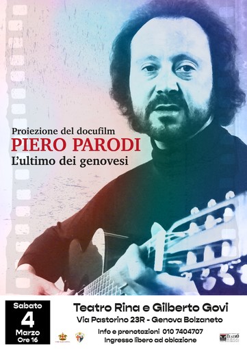 Al Teatro Govi il documentario 'Piero Parodi, l’ultimo dei genovesi'