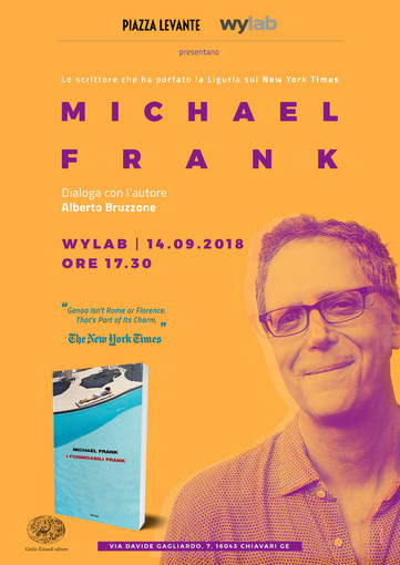 Chiavari, piazza Levante e Wylab incontrano Michael Frank