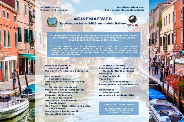 Ambiente e tutela della salute: sostenibilità in #CINEMAEWEB