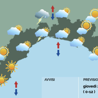 Meteo, nuvole e possibili temporali nell'entroterra