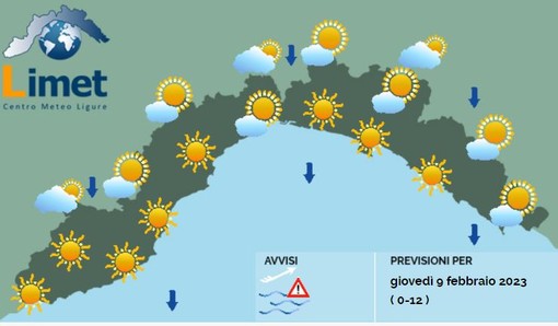 Meteo, vento forte con raffiche di burrasca, temperature minime in diminuzione