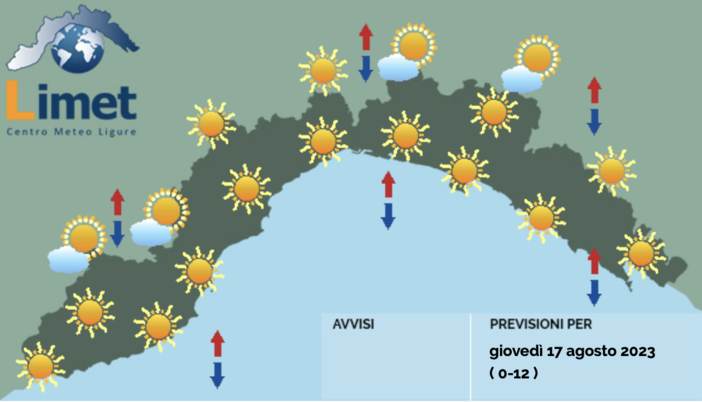 Meteo, cielo sereno su tutta la Liguria. Nel pomeriggio possibili temporali sui rilievi