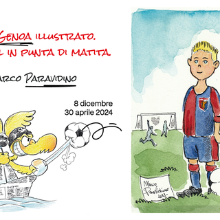 ’40 anni di Genoa illustrato: volti e goal in punta di matita’, da venerdì la mostra di Marco Paravidino