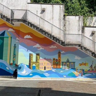 Un grande murale con le bellezze di Genova: il progetto realizzato dell’Istituto Comprensivo Sestri