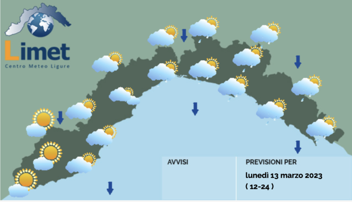 Meteo, tornano le nuvole: qualche pioggia sul centro levante dal pomeriggio