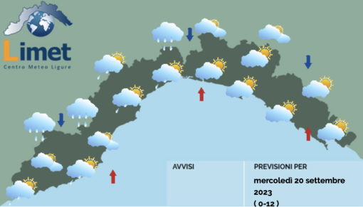 Meteo, nubi sparse su tutta la regione. Possibili temporali in serata