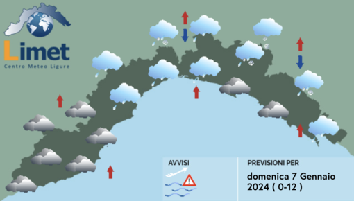 Meteo, nuvole e pioggia su tutta la Liguria