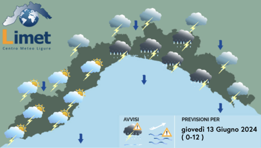 Meteo, mattinata di piogge e temporali su tutta la regione