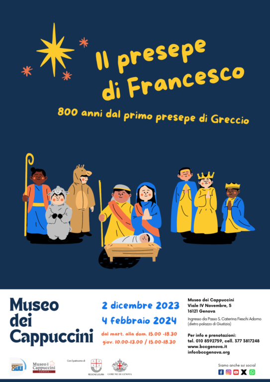 Natale 2023, compie 8 secoli il presepe di San Francesco. A Genova