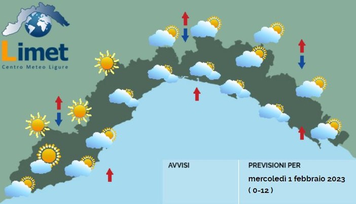 Meteo, in arrivo l'anticiclone atlantico, in Liguria nuvole e clima mite