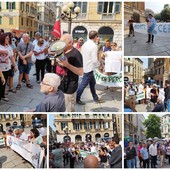 &quot;Pronti alla mobilitazione&quot;, i cittadini protestano contro i depositi chimici e la linea merci al Campasso (foto e video)