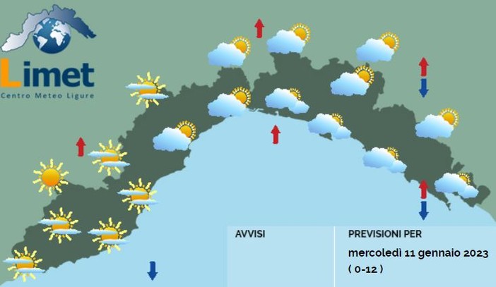 Meteo, mattinata nuvolosa, nel pomeriggio sole a ponente e pioggia a levante