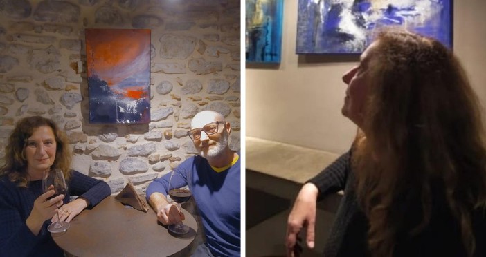 Albenga, l’artista Maria Fausta  Pansera in mostra in piazza Rossi: “L’arte esce dai musei per condividere le emozioni con le persone”