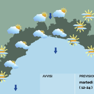 Meteo, qualche nuvolosità tra genovese e savonese nel pomeriggio