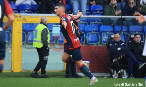 Ruslan Malinovskyi, l'autore del momentaneo vantaggio genoano (foto Gabriele Siri)