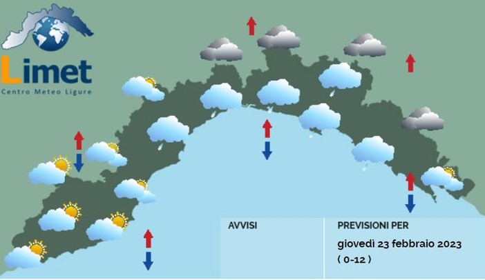 Meteo, al mattino rovesci sul centro levante, schiarite nel pomeriggio