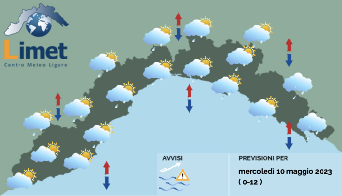 Meteo, piovaschi su tutta la Liguria ma migliora nel pomeriggio