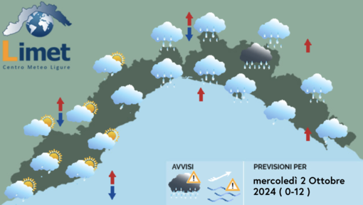 Meteo, piogge su tutta la regione e possibili forti temporali nell'entroterra