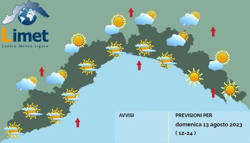 Meteo: tempo stabile e in prevalenza soleggiato, qualche fenomeno pomeridiano nell'entroterra