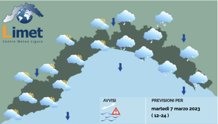 Meteo, giornata ventosa. Qualche pioggia sparsa nel pomeriggio e in serata