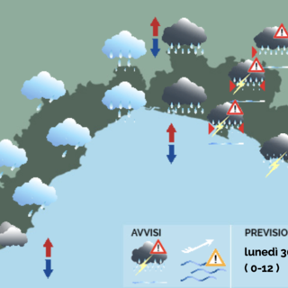 Meteo Liguria, piogge e temporali su tutta la regione. Allerta arancione su centro e levante