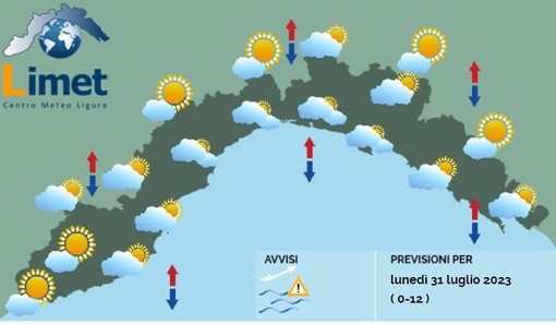 Meteo: nuvole e deboli fenomeni, in calo le temperature massime