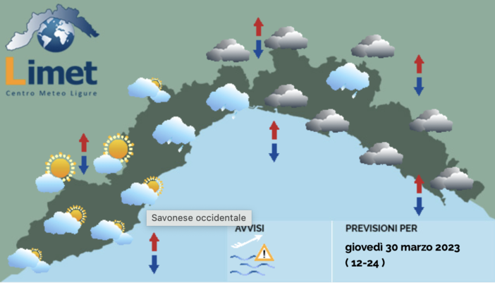 Meteo, su tutta la regione nuvole e qualche pioggerella