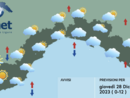 Meteo, nubi sparse e possibili piogge su tutta la regione