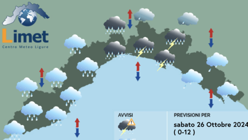 Meteo, allerta maltempo su tutta la Liguria con possibili temporali intensi