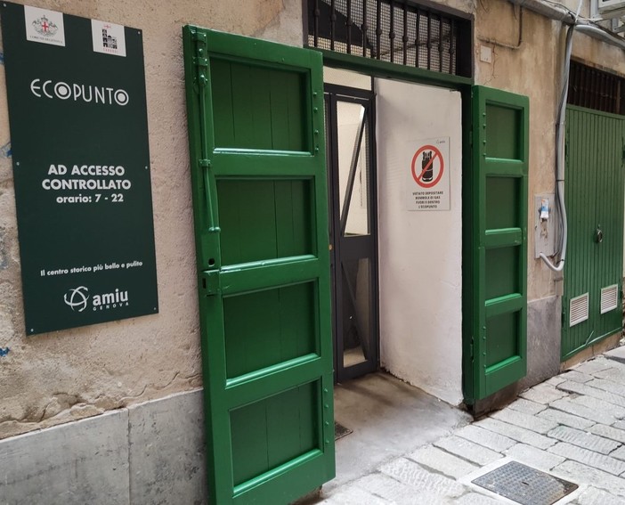 Centro Storico: aperto il nuovo ecopunto ad accesso controllato in Vico Brignole